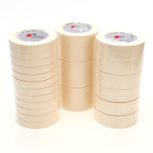 KICNIC White Masking Tape 3 Pack, General Purpose Painter's Tape 0.7inch x  60yard, 180 Yard in Total, Beige Crepe Paper Tape for Painting, Labeling