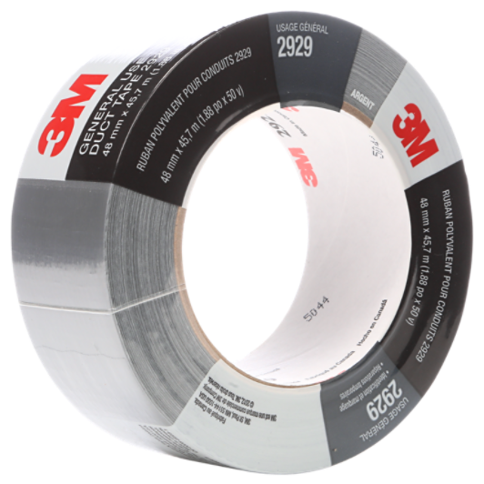 3M™ Venture Tape™ Polypropylene Duct Tape 2, 120 Yards, 3 mil (Silver)