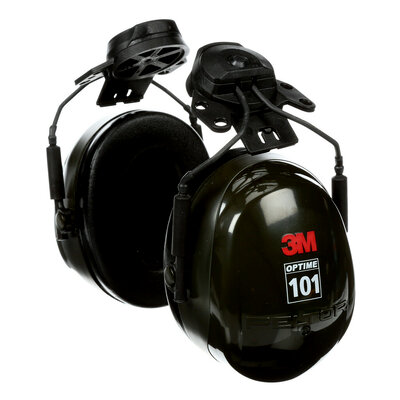 3M™ Peltor™ Optime Dielectric 101 Cap-Mount Earmuffs, H7P3E-01, Black/green