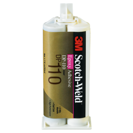 3M™ Scotch-Weld™ Epoxy Adhesive DP110 Translucent is a versatile product and works on a variety of substrates including metals, concrete, composites, ceramics, many plastics and wood.