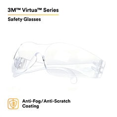 M Virtua Protective Eyewear Clear Anti Fog Lens