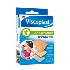 Viscoplast Sportowy Mix plastry dla aktywnych 3 rozmiary pudełko 15