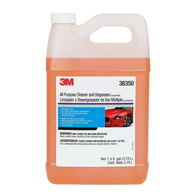 3M™ All Purpose Cleaner and Degreaser is a heavy duty concentrate designed for both interior and exterior vehicle cleaning applications.