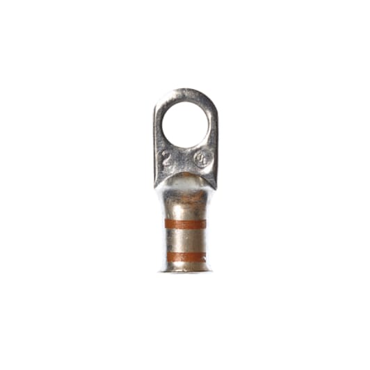 3M™ Scotchlok™ Compression Lug Ring Tongue Terminal has a non-insulated, seamless barrel and ensures an ideal fit while offering reliable and safe performance. Copper construction offers good conductivity and a tin-plated finish resists corrosion.