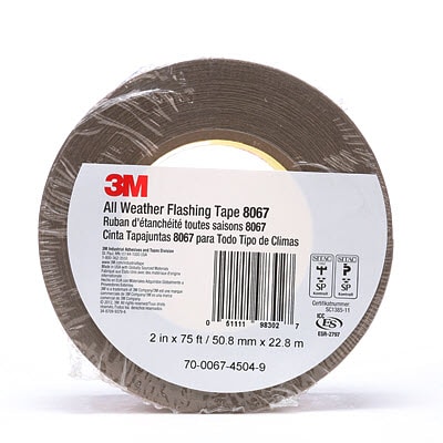 3M™ All Weather Flashing Tape 8067 Tan, 2 in x 75 ft Slit Liner