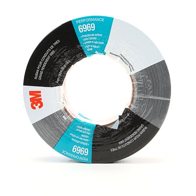 3M™ Extra Heavy Duty Duct Tape 6969 Black, 48mmx54.8 m 10.7 mil