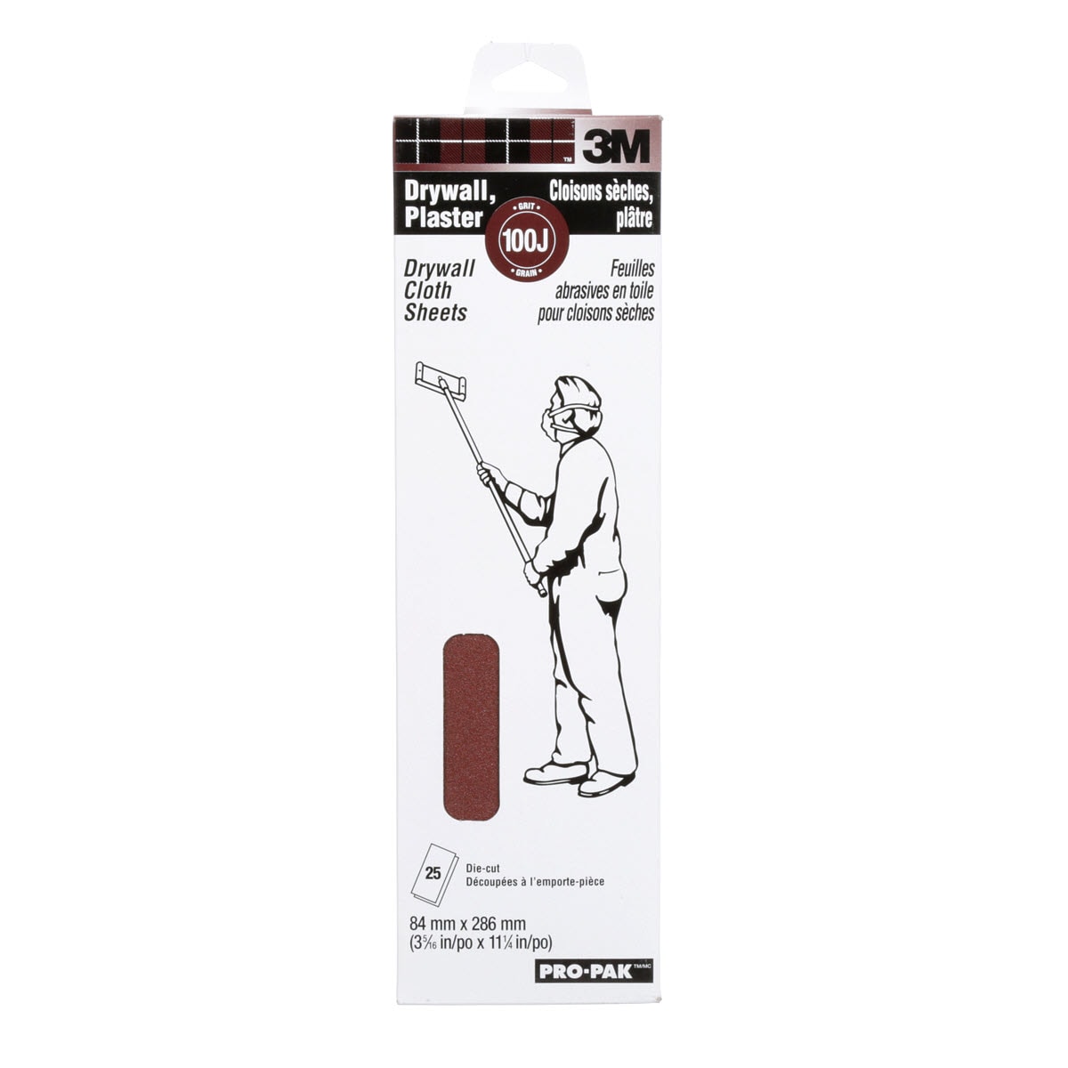 3M Drywall Cloth Backd Abrsvs, 10125NA, 3-5/16 inx11-1/4in, 25pk