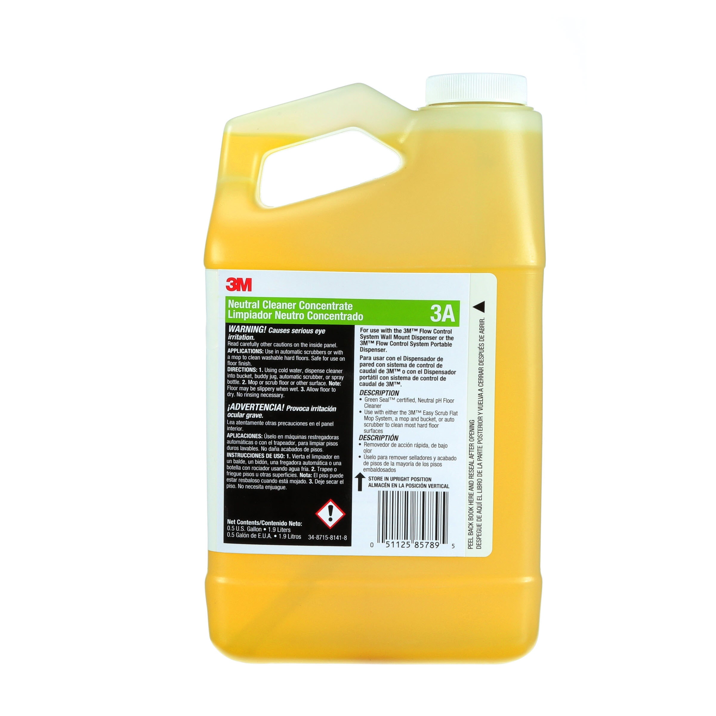 3M™ Neutral Cleaner Concentrate 3H, Gray Cap, 2 Liter, 6/Case | 3M