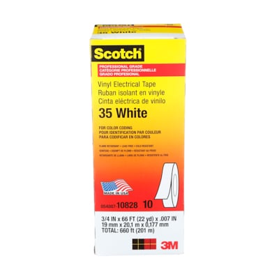 35 WHITE 3/4" X 66' VHH VINYL TAPE