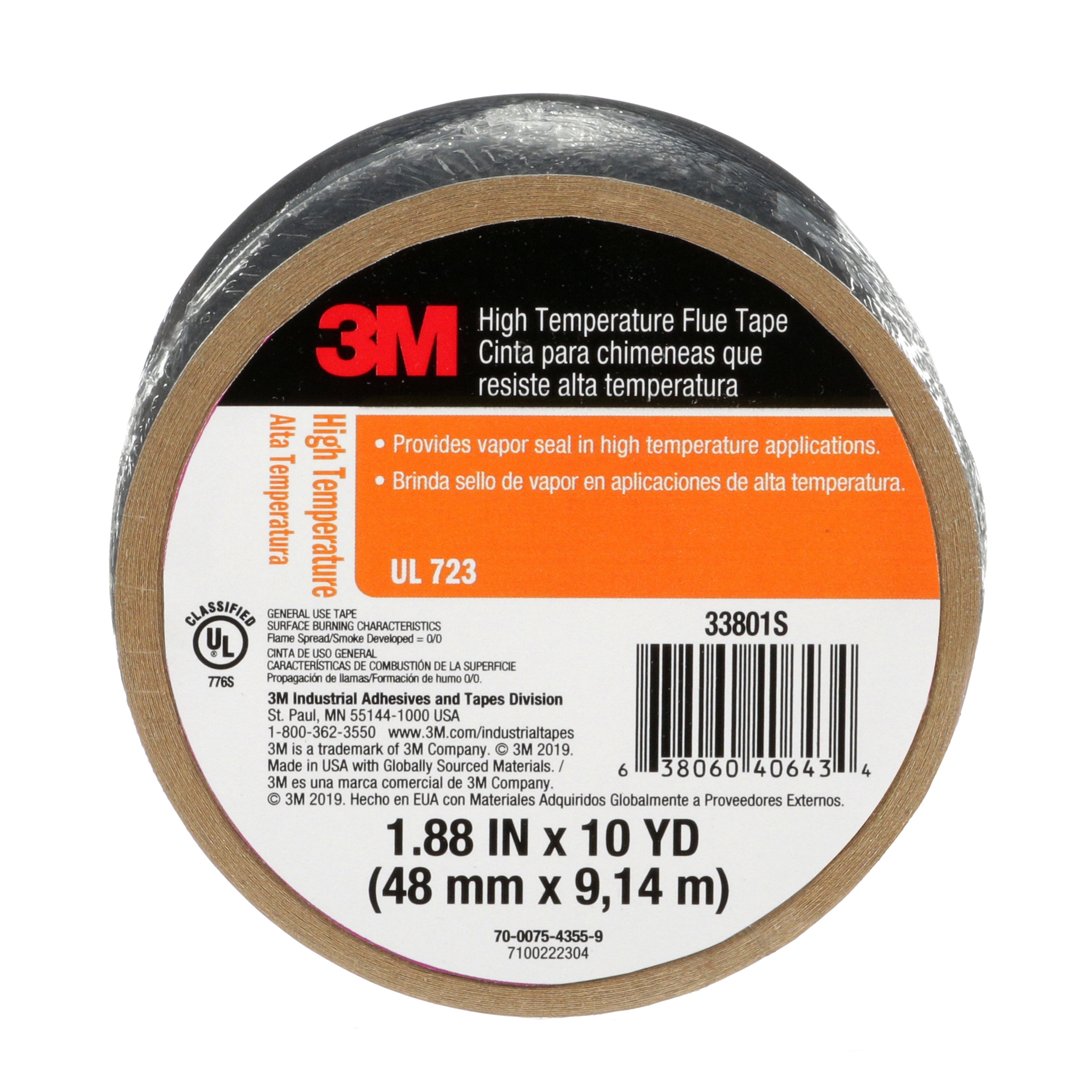 3M™ Professional Grade High Temperature Flue Tape 33801S