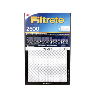 Filtre de qualité supérieure contre les allergènes et les particules  ultrafines EAX01DC-6-CA Filtrete(MC), MPR 2500, 40,6 cm x 63,5 cm x 2,5 cm  (16 po x 25 po x 1 po)