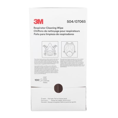 3M™ Respirator Cleaning Wipe 504/07065(AAD), 100 Each/Pack, 500