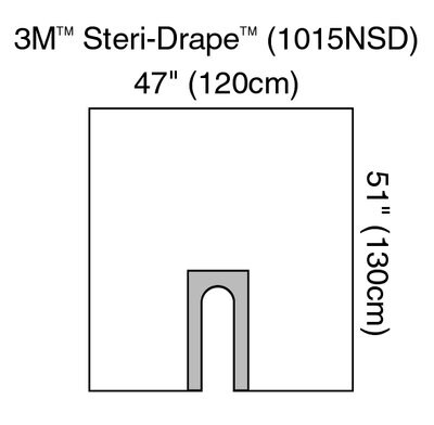 U-Drape Clr Plastic U slot Aperture w Adh Illus 1015NSD
