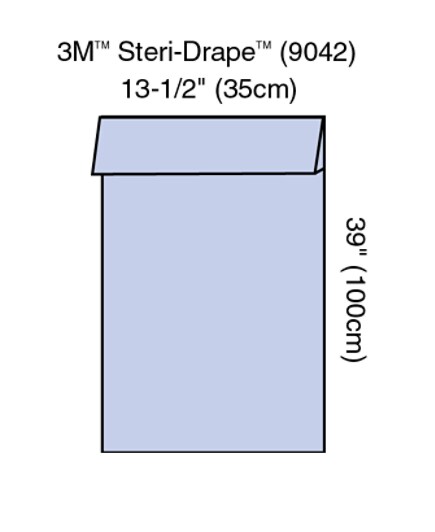 Steri-Drape Legging Absorbent impervs material Illus 9042