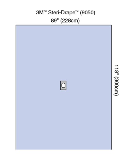 3M Steri-Drape Adhesive Aperture Drape Illus 9050