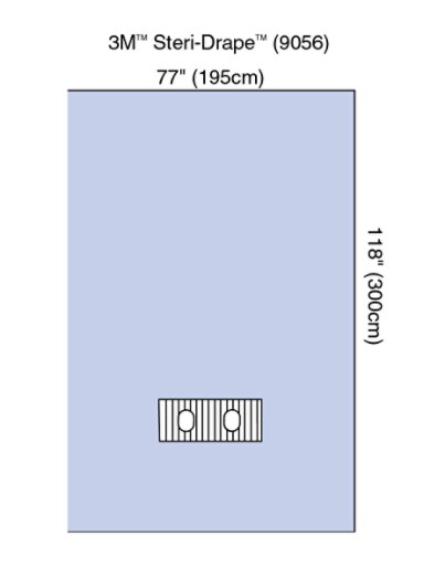 3M Steri-Drape Bilateral Foot Drape Illus 9056