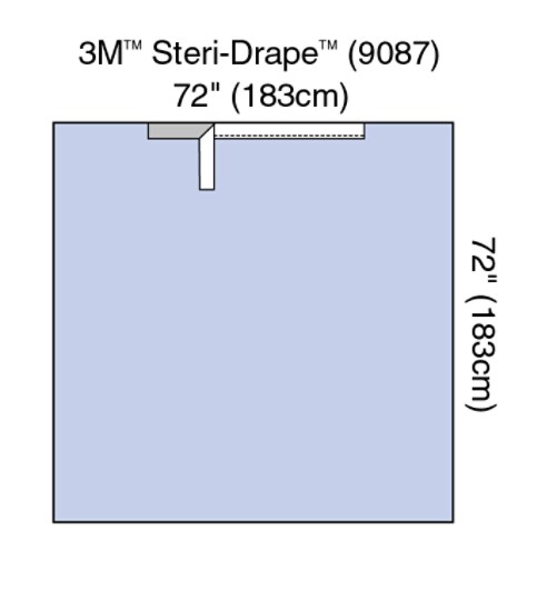 Adhesive Towel Drape 3M Absorbent impervious material Illus 9087