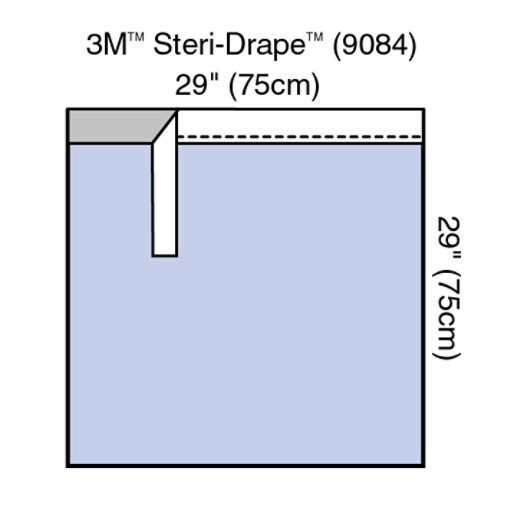 Adhesive Towel Drape 3M Absorbent impervious material Illus 9084