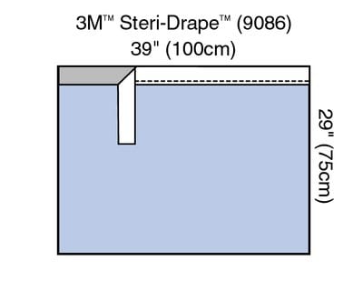 Adhesive Towel Drape 3M Absorbent impervious material Illus 9086
