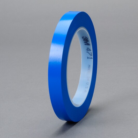 3M™ Vinyl Tape 471 Blue, 1/2 in x 36 yd