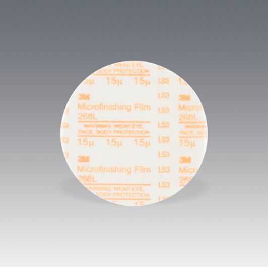 3M(TM) Hook(TM) Microfinish Film Disc268L,T-D,15Mic,5"xNH,81918