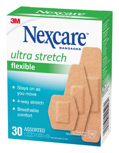 Nexcare(TM) Soft 'n Flex Bandages 30-count, assorted sizes