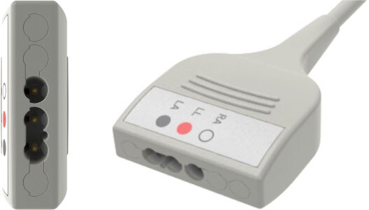 ECG Cables, 3-Lead, Universal Din, YMC3DTO
