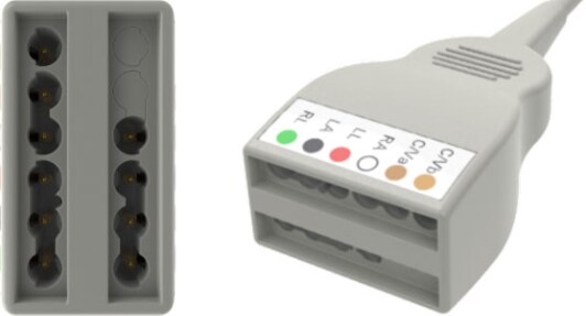 ECG Cables, 10-Lead Yoke (6+4), Universal Din, YMC10DTO6