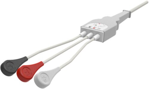 ECG Cables, 3-Lead, 1 Piece Molded Cable, Non-Detachable, F3C58