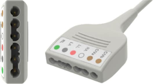ECG Cables, 6-Lead, Universal Din, YMC6MT