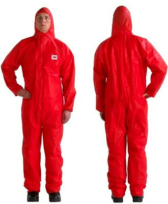 3M Protective Coverall 4515 Front Product Shot Red