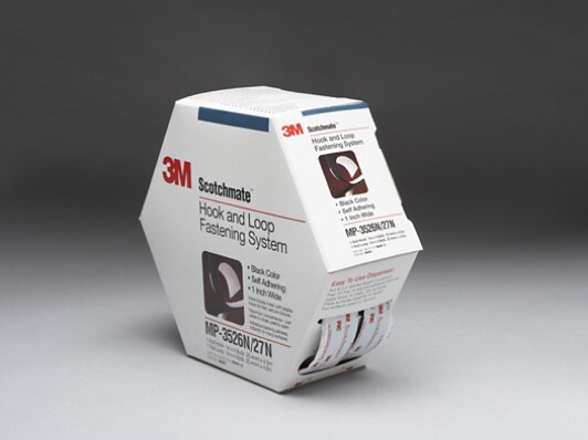 3M Scotchmate Reclosable Fastener MP-3526N/27N Black Mini Pack