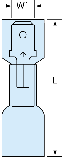 Heat Shrink Nylon Fully Insulated Butted Seam Male Disconnects
