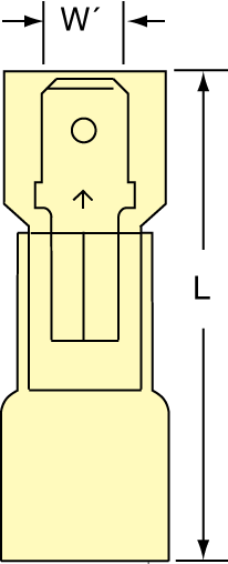 Heat Shrink Nylon Fully Insulated Butted Seam Male Disconnects