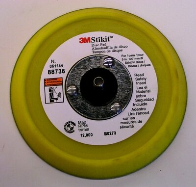 3M(TM) Stikit(TM) Disc Pad 88736, 5 in x 3/8 in 5/16-24 External