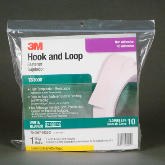 Fastener Hook and Loop TB3000 White