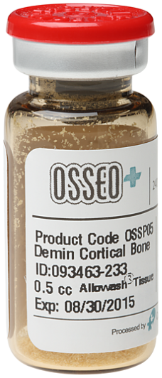 OSSEO+ CORTICAL DEMINERALIZED BONE 0.5cc, OSSP05