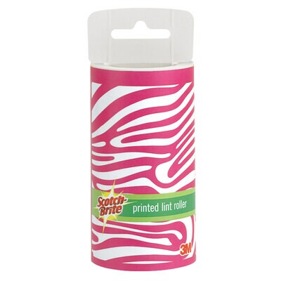 836RS-Z Scotch-Brite Printed Lint Roller Refill, Zebra Pattern