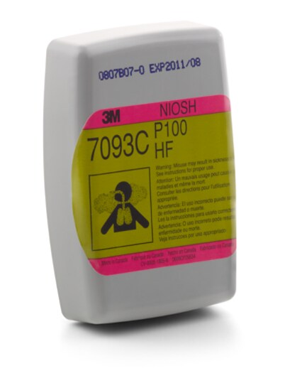 3M Hydrogen Fluoride Cartridge/Filter 7093C, P100