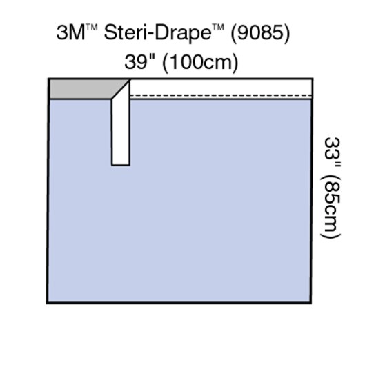 Adhesive Towel Drape 3M Absorbent impervious material Illus 9085