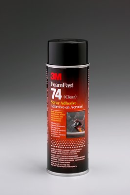 3M(TM) FoamFast 74 Spray Adhesive Clear aerosol can