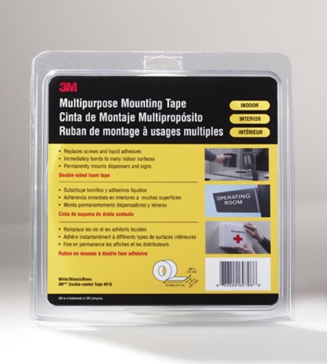 3M(TM) Multipurpose Mounting Tape 4016 clam shell front view