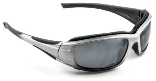 Safety Sunwear SS1514AS-S Slvr Blck Frm SlvrMrror AS Lns 10ea/cs