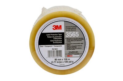 3M (TM) Label Protection Tape 3565 Clear, 96 mm x 100 m