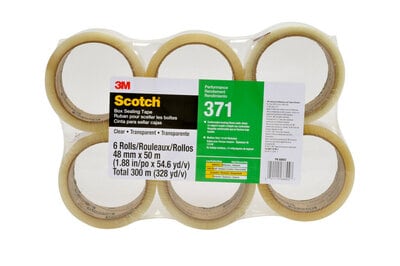Scotch(R) Performance Box Sealing Tape 371 Clear