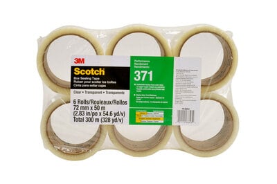 Scotch(R) Performance Box Sealing Tape 371 Clea