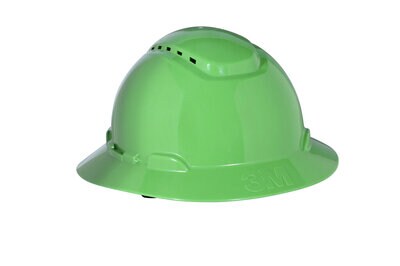 Green Vented Full Brim H-800 Hard Hat