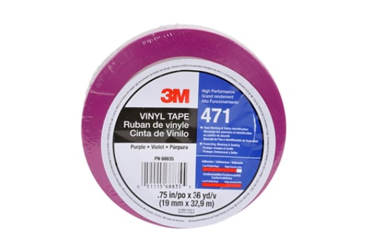 3M(TM) Vinyl Tape 471 Purple, 3/4 in x 36 yd