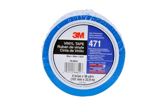 3M(TM) Vinyl Tape 471 Blue, 4 in x 36 yd