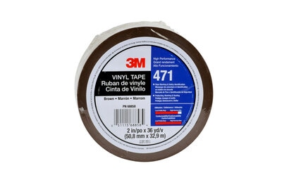 3M(TM) Vinyl Tape 471 Brown, 2 in x 36 yd